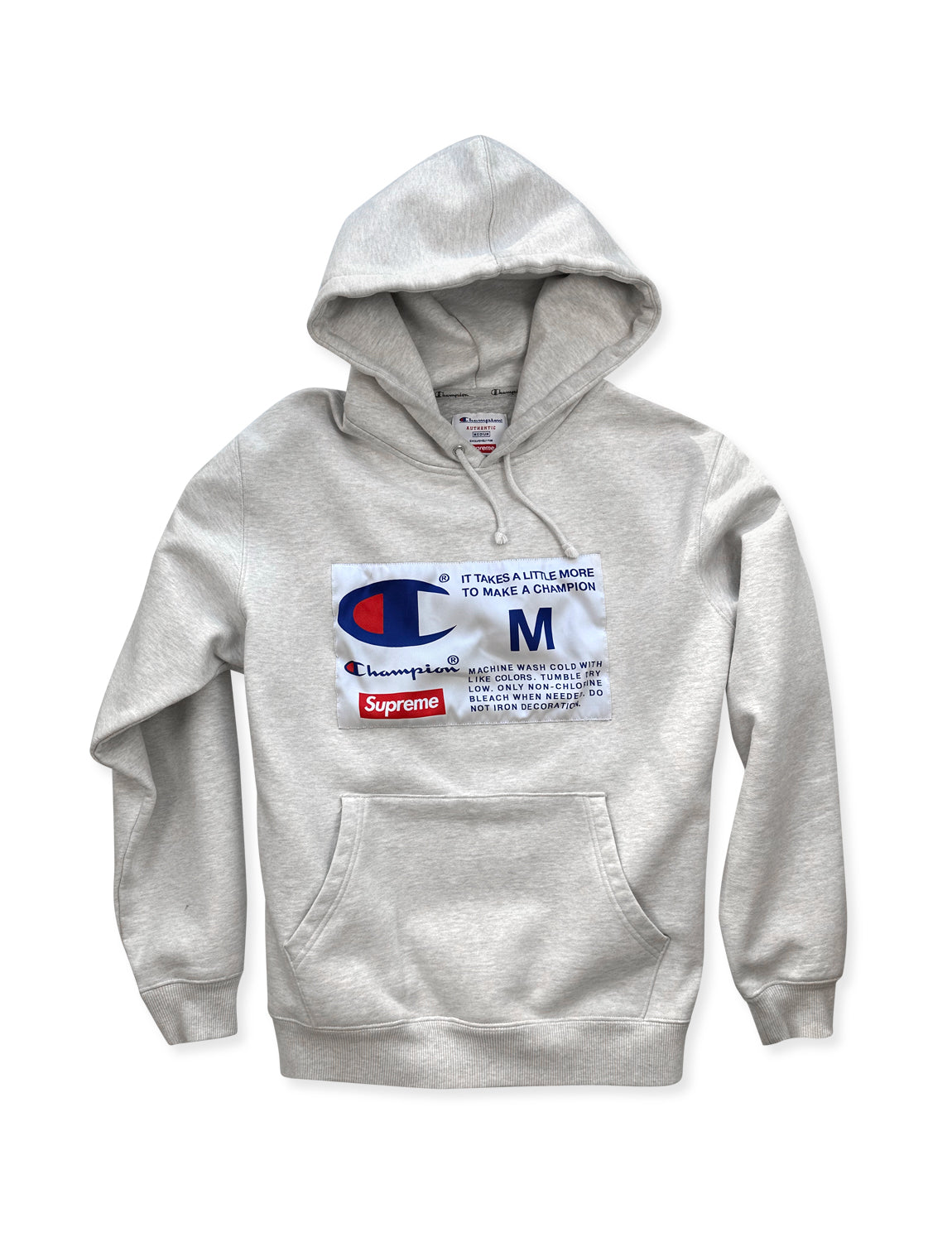 Grey Supreme Champion Hooded Vintage SUPREME Champion Sweatshirt