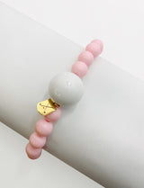 Stroke Counter Bead Bracelet-Pink