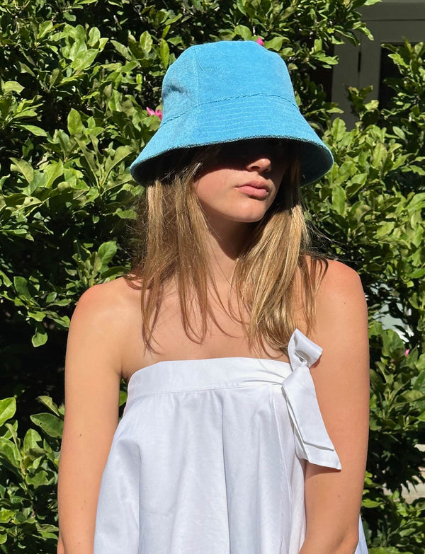 Vintage Blue Bucket Hat