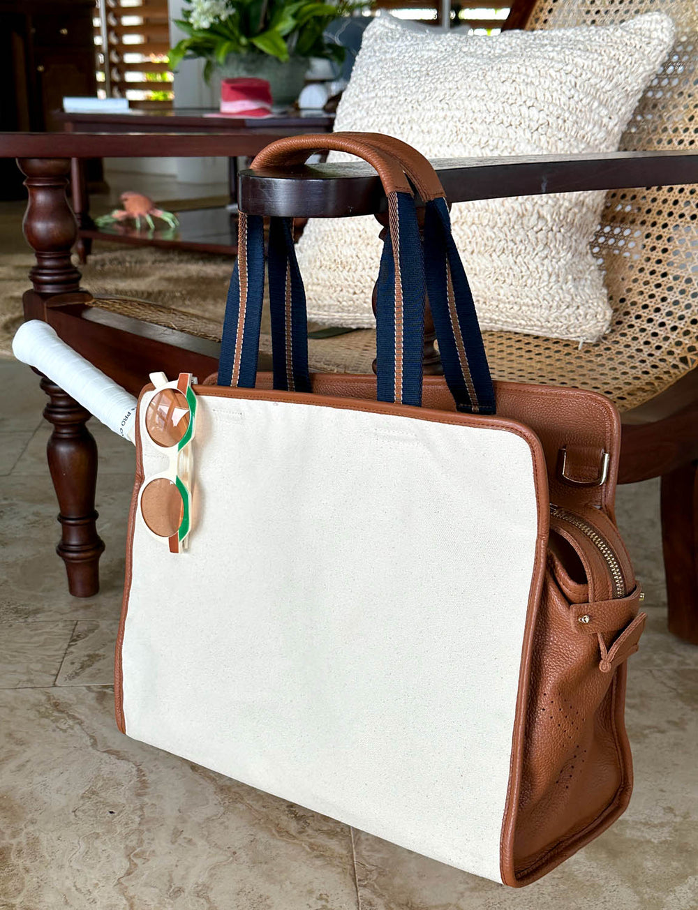 Canvas Racket Tote Bag | Hedge | Tennis Bag – HEDGE