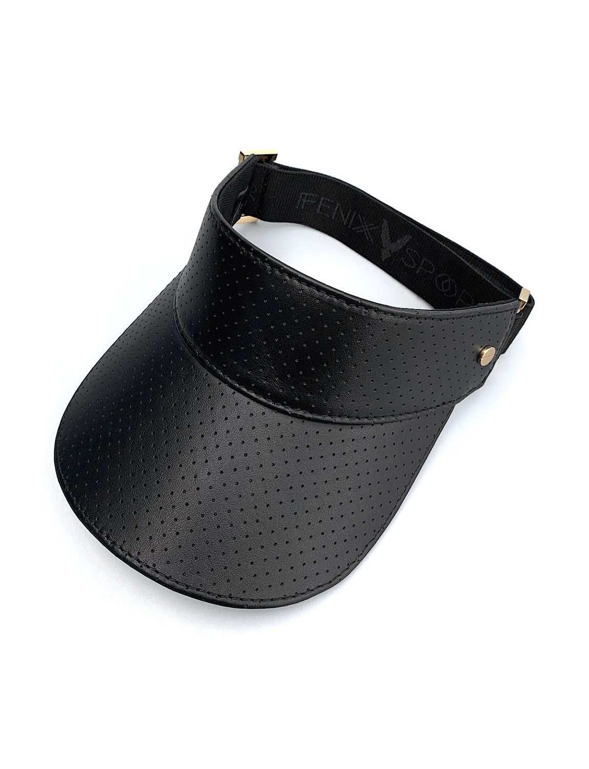 FenixVisorBlackLeatherGoldHard