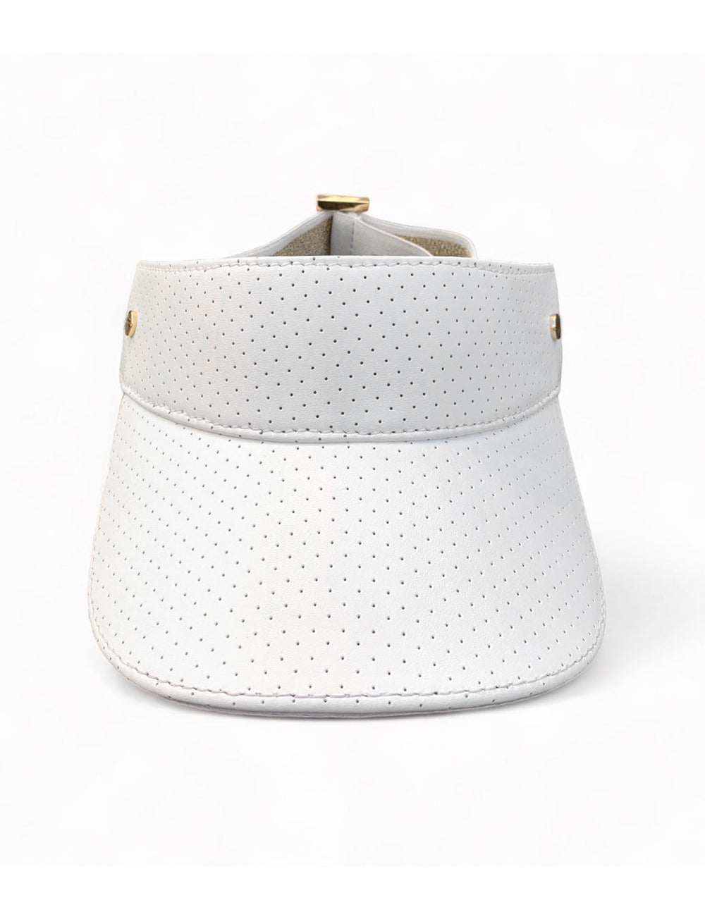 FENIX Sportier Metallic Silver Perforated Visor Fenix Sportier The Leather Visor - Pewter Shimmer & Gunmetal  main image 4