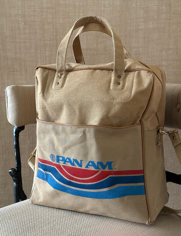 Vintage Tan Pan Am Bag
