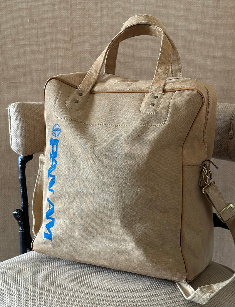Vintage Tan Pan Am Bag