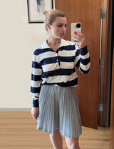 Vintage Gingham Pleated Skirt