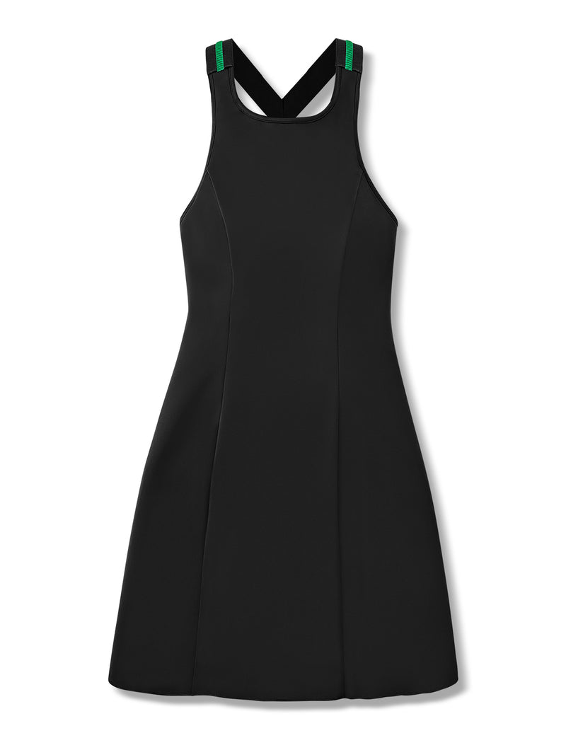black dress with green accents Emerald Green And Black Dress