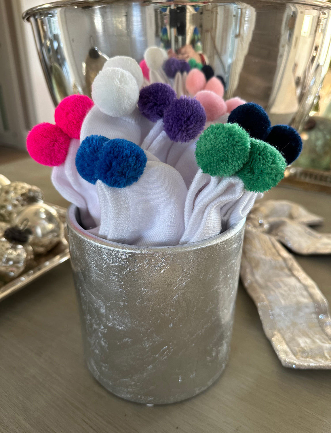 Durable PomPom tennis Socks HEDGE