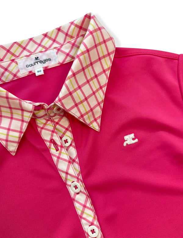 Vintage Courrèges Pink Plaid Shirt