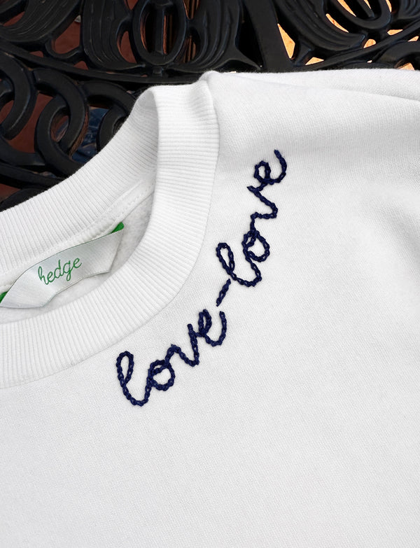 Parker Sweatshirt with Hand Embroidery