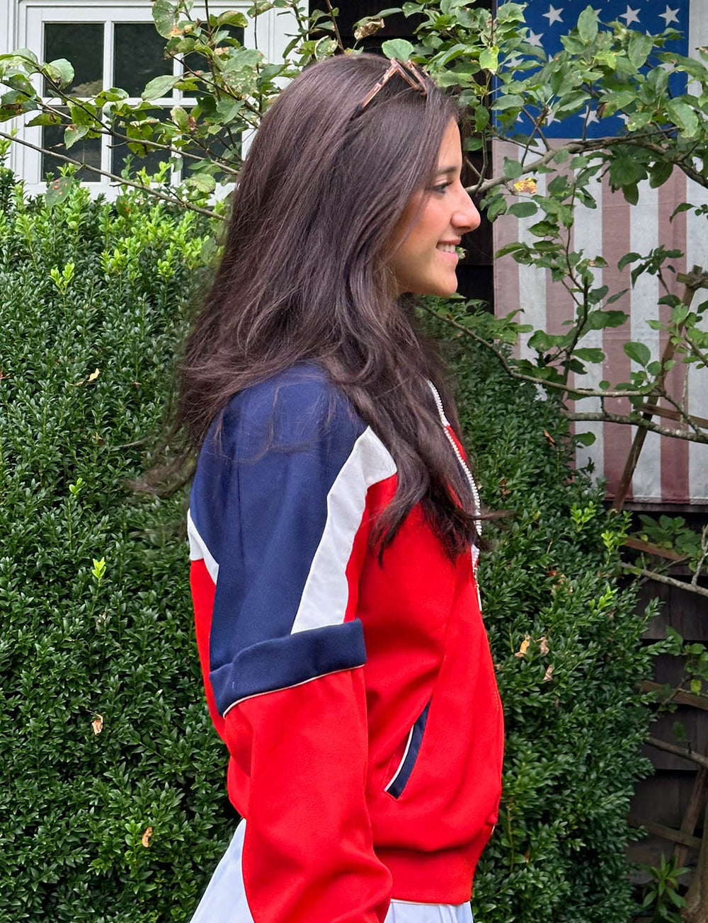 超希少⭐70s海外製ヴィンテージトラックジャケット L紺赤白 Vintage 1970's LC Track Jacket – HEDGE