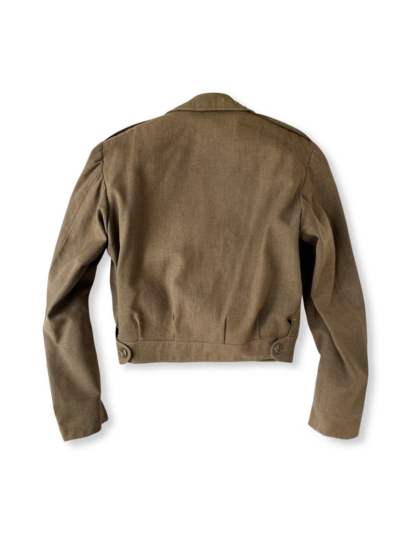 Vintage Cropped Military "Ike" Jacket