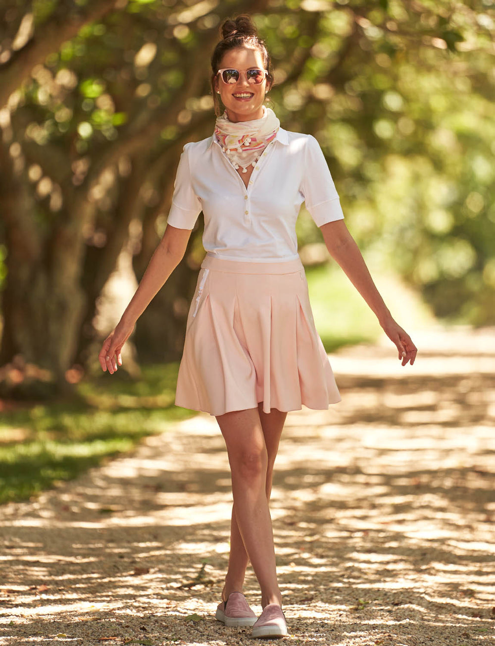 【即完売モデル】adress pleats skirt brack ゴルフウェア Darrow Boxpleat Golf Skirt – HEDGE