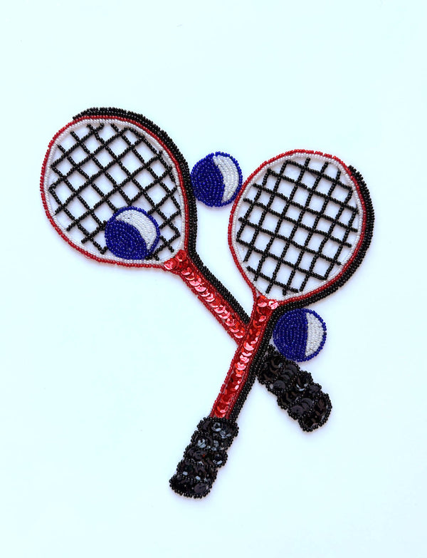 Vintage Tennis Bead & Sequin Applique