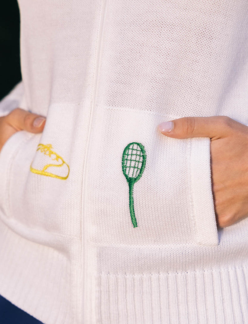 Vintage Tennis Zip Sweater