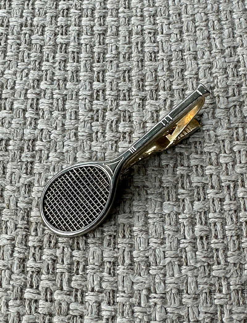 Vintage Tennis Racket Tie Clip