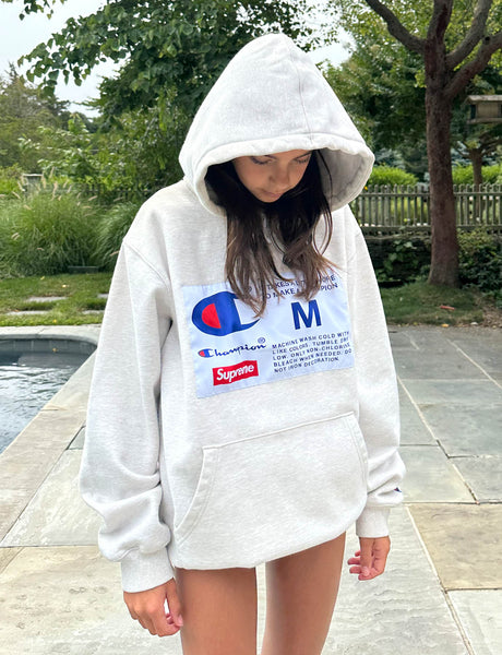 Supreme × Champion Label Hooded Sweatshi Supreme®/Champion® Label Hooded Sweatshirt - Supreme