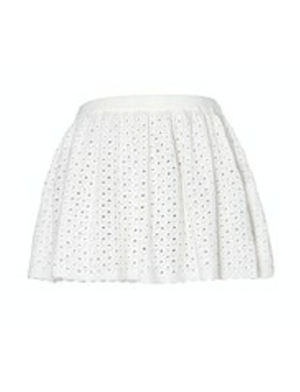 Cashmere Eyelet Skirt