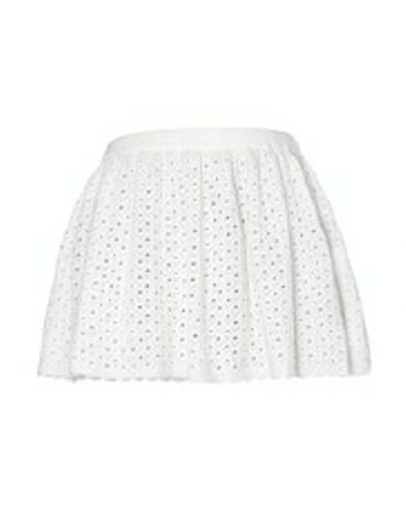Cashmere Eyelet Skirt