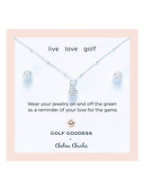 Kids Golf Ball Necklace | Earrings Gift Set