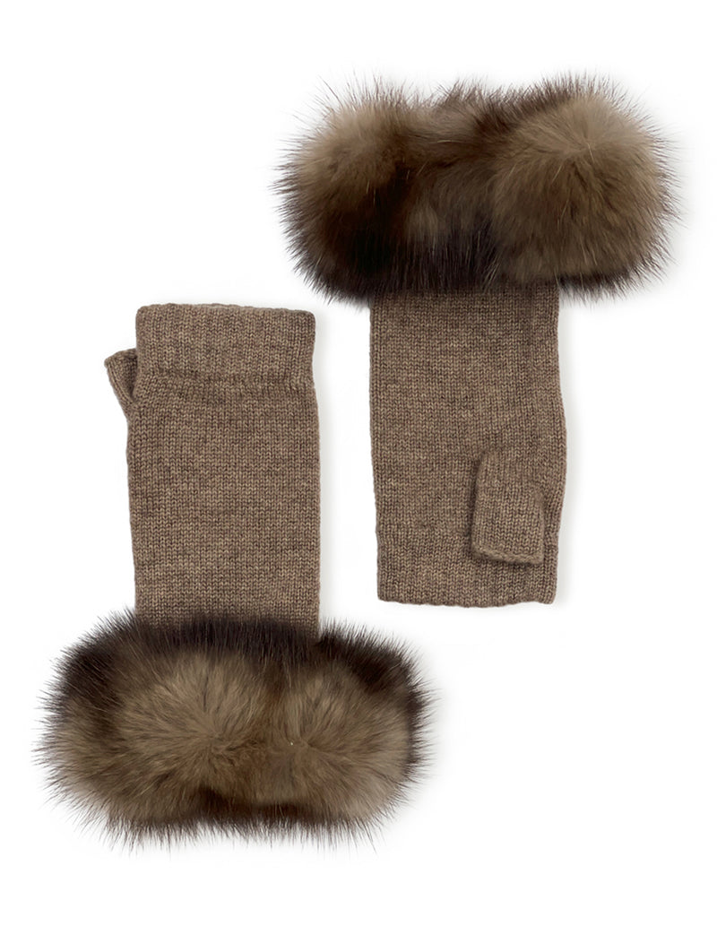 Glovettes with Fur Cuff