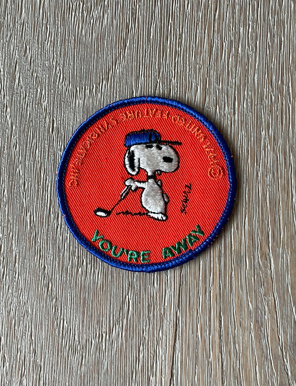 Vintage Snoopy "You're Away" Patch